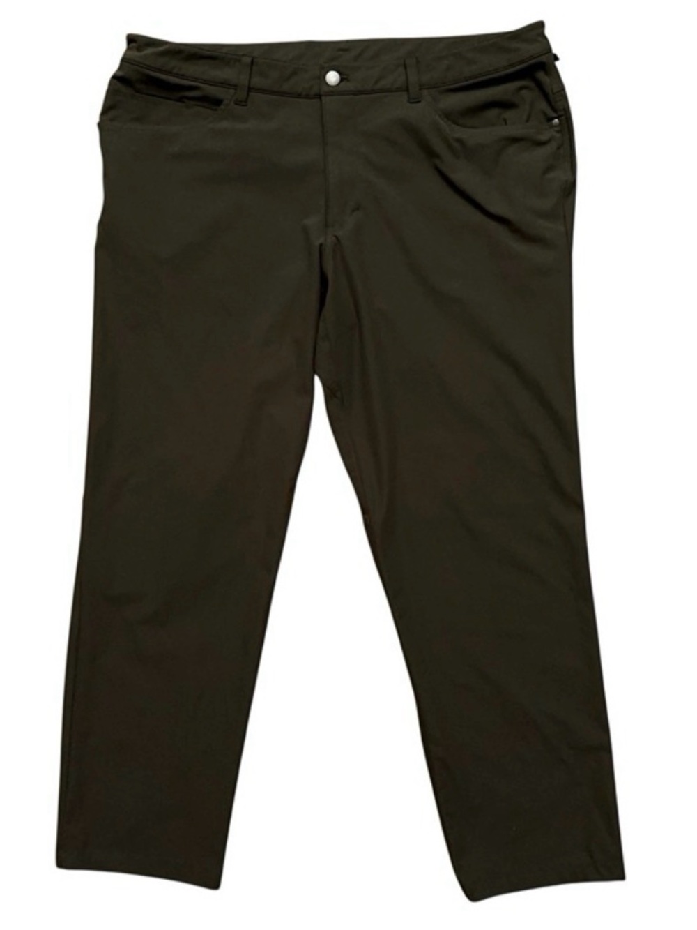 Lululemon ABC Pants Mens Size 38 Classic Fit Warpstreme Stretch Olive Green